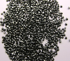 Diamantes de imitación negros con corte elegante, diamantes brillantes redondos reales, 1.00ct, Color negro, holgados con el mejor grado - Product Image 1