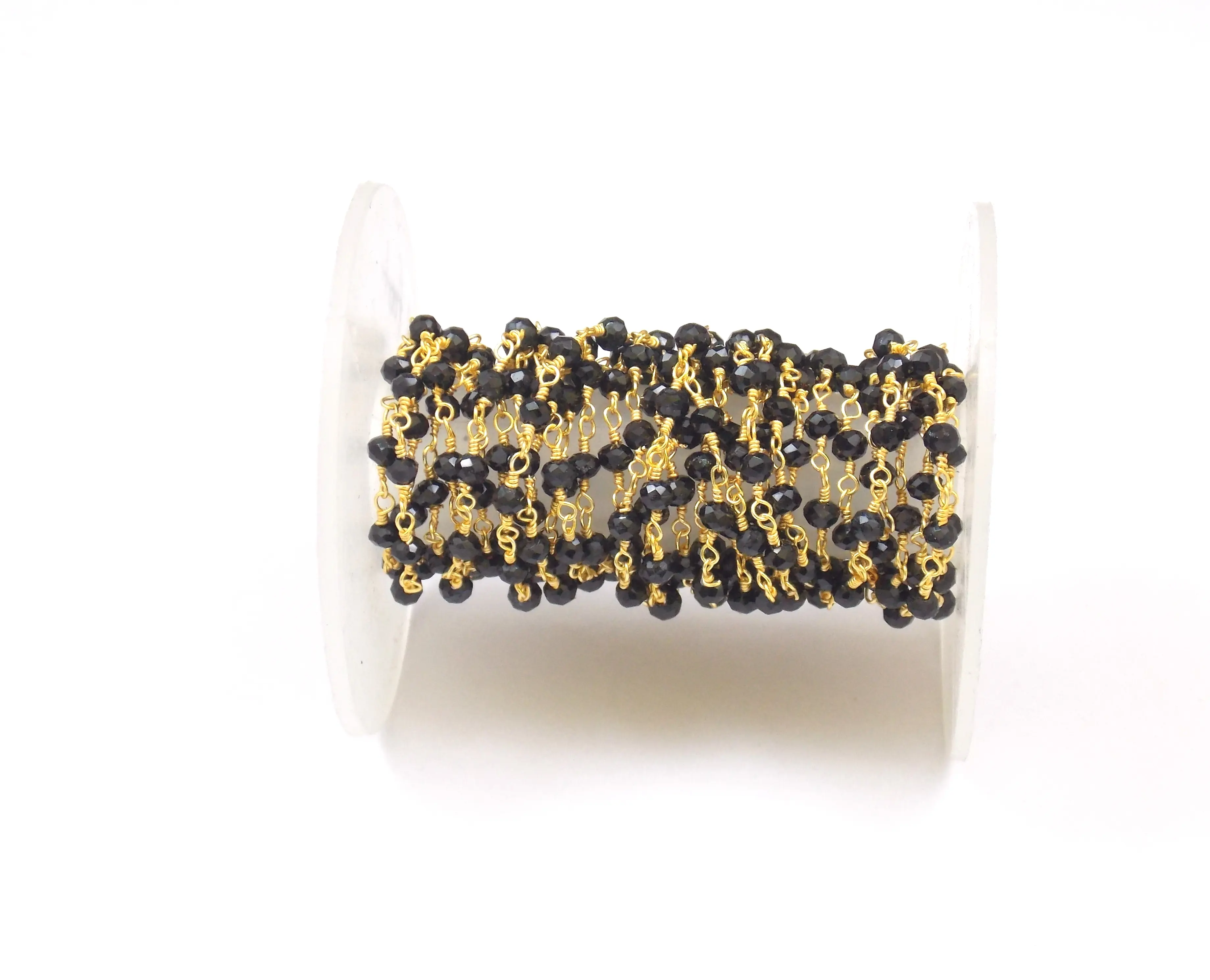 Schwarzer Onyx handgemachter Rosenkranz mit vergoldetem Halskette-Baugruppe für natürlichen Multi-Edelstein-Schmuck Münze-Charmankettchen
