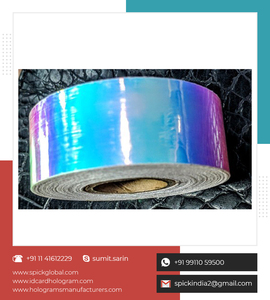 เทปห่วงฮูลาฮูปเลเซอร์สะท้อนแสง UV สำหรับสัตว์เลี้ยง3D ตัดตามแบบได้ตามที่ต้องการการยึดเกาะที่ดีเยี่ยมบรรจุภัณฑ์มันวาวสำหรับผลไม้ - Product Image 2