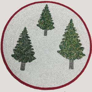 <b>Christmas</b> Tree round shape Table Placemats - Product Image 1