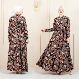 新シーズン女性用控えめなイスラムビスコースAbaya Kaftanチュニック着物ヒジャーブドバイアラブイスラム教徒ファッショントルコ品質ヒジャーブ