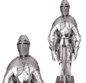 Mittelalter licher Ritter Gothic Ganzkörper-Rüstungs anzug mit Ständer für Halloween & Weihnachten dekorative Rüstung