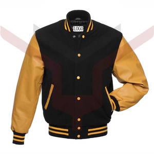 Ying-chaquetas de cuero azul para hombre, chaqueta de alta calidad OEM, diseño de logotipo personalizado, bombear, Letterman, béisbol, Universidad - Product Image 5