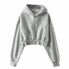 Sudadera con capucha deportiva para correr de algodón 100% para mujer, ropa de calle de manga larga, chaqueta para correr, capucha bordada, sudadera deportiva para gimnasio para - Product Image 4