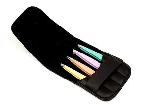 Custom Brand Stainless Steel Tweezers Set Eyebrow Tweezers Slant Tip Straight Design Pointed Tip Best Precision for Facial - Product Image 4