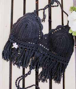 Top en crochet à franges, magnifiquement fait main - Product Image 1