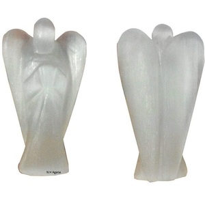 Pierre d'ange en cristal naturel, 1 pièce, vente en gros de bonne qualité, cristal naturel, pierre d'ange, taille 2 pouces à partir de N H Agate - Product Image 1