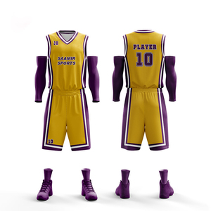 Plain jersey sublimation printed basketball uniform Custom Made Sublimated Basketball uniform / Custom design logo and size - Product Image 1