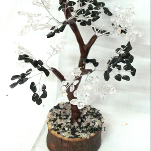 Get Online <b>Crystal</b> Quartz and Black 300 Chips Step <b>Tree</b> : <b>Crystal</b> Quartz and Black 300 Chips Step <b>Tree</b> for Sale - Product Image 1