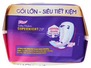 Couche-culotte de serviette en silicone super nuit, super abababricot avec aile - Product Image 4