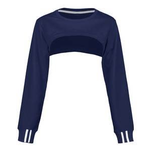 Sweat-shirt à coupe cintrée pour femmes, uniforme court et sexy, bustier ouvert, coupe boyfriend - Product Image 4