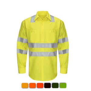 Camisetas de seguridad reflectantes de manga larga para trabajadores de fábrica, camisas de trabajo de alta visibilidad - Product Image 6