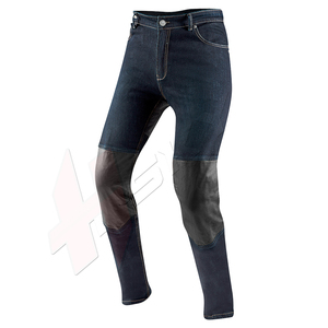 Pantalones de moto de estilo informal, pantalones vaqueros protectores para montar, pantalones vaqueros rectos de punto, pantalones vaqueros de moto lavados oscuros - Product Image 2