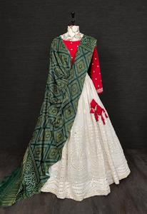 Latest Indian Designer Wedding & Party Wear Heavy Georgette Embroidery Work Full Flair Lehenga Choli for Women Wholesale Rate - Product Image 6