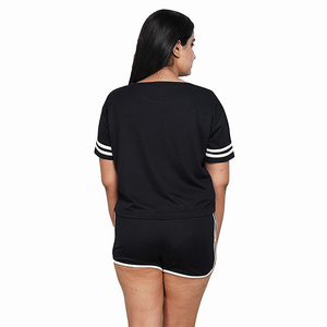 Fashionable Summer Sets for Women Plus Size Hot Selling T-Shirts with Short Sets at Wholesale Price - Product Image 2