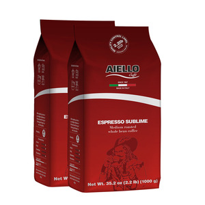 La mejor calidad italiana BIO ORGANIC HALAL WHAD Certified Medium Toasted Sweet 1000gr./2.2lb Whole Bean Arabica Coffee ESPRESSO - Product Image 1