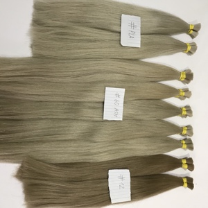 Extensions de cheveux humains Remy 100% humains, sans enchevêtrement, à Double dessin, extrémité épaisse, en vrac, provenant du Vietnam - Product Image 5