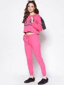 Femmes toutes saisons 2 pièces coton tricot survêtement sweat court sweat à capuche imprimé numérique décontracté femmes ensemble survêtements pull - Product Image 4