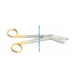 High Quality Stainless Steel Lister Bandage scissors TC 20 cm gold handle Surgical instruments made in Pakistan