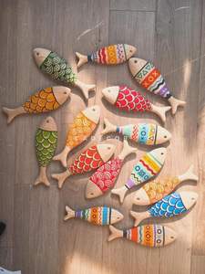 Pez de madera para pintar y decorar, juguete con forma de ANIMAL, 99 DATOS dorados, precio FAVORABLE - Product Image 4