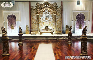 Décor de mariage indien sud-indien, nouvelle collection, élégant, pour réception de mariage, scène traditionnelle - Product Image 3