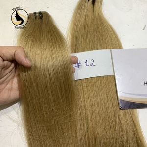 Extensiones de cabello humano virgen, 100% de cutícula, humano, alineación, #60/#613, Color, venta al por mayor - Product Image 3