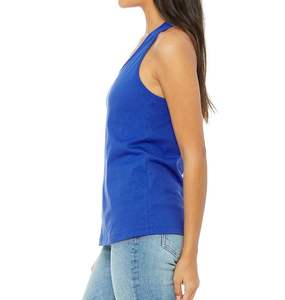 Débardeur en jersey à dos nageur personnalisable pour femme bleu royal avec couleurs et tailles personnalisées Top en jersey vierge - Product Image 3