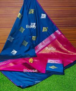 Banarasi — sarong en soie de coton doux pour femme, chemisier, tenue féminine idéale pour les fêtes au quotidien, à bas prix, nouvelle collection - Product Image 4