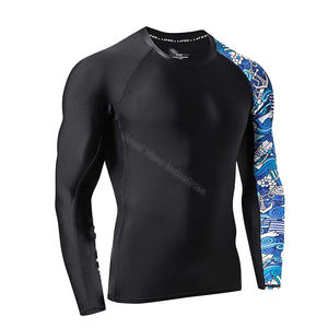Hot Sale Custom Rash Guard Manufacturer Factory Men Sublimation <b>Printed</b> Rash Guard Gym <b>Surfing</b> Diving Rashguard - Product Image 4