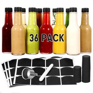 Gıda sınıfı 150ml woozy şişe biber cam sos şişesi için plastik kap ile sıcak sos - Product Image 2