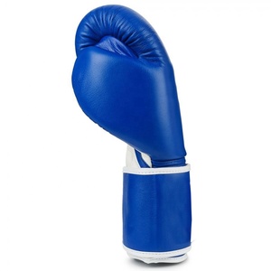 Gants de boxe bon marché, logo personnalisé, couleur bleue, gants de boxe gagnant - Product Image 4