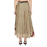 Tela de poliéster Reversible falda faldas damas bohemio estampado falda tamaño libre de las mujeres Sarong