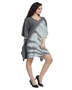 Vestido de seda satinada para mujer, de una pieza caftán, estampado digital, elegante, largo - Product Image 6