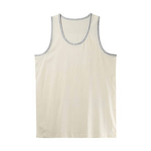 Débardeurs de sport en coton uni de haute qualité imprimés sur mesure pour homme, gilet tricoté surdimensionné pour activités sportives en extérieur - Product Image 2