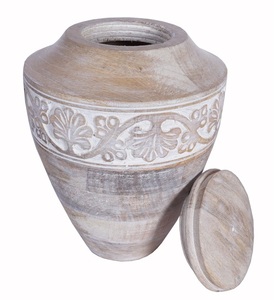 Urna de cremación de diseño negro de madera - Product Image 6