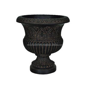 <b>Large</b> Size Urn Planters Antique Grey Lightweight <b>Flower</b> <b>Pots</b> and Planters Aluminum-Finished Decorative Urn Indoor Outdoor - Product Image 6