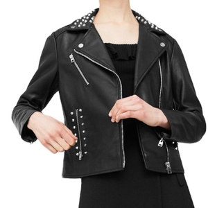 Chaqueta de moda de piel de oveja para mujer, nuevo estilo de talla grande, ropa impermeable acolchada de invierno para mujer, remache, venta al por mayor barata - Product Image 3