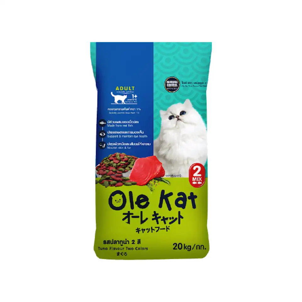 Ole kat, comida seca para animais de estimação, atum 2 cores 20kg