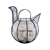 Nouvel arrivage de panier à oeufs en fil de fer de designer antique Prix de gros direct d'usine Panier à oeufs de luxe Panier à oeufs en fil de fantaisie classique