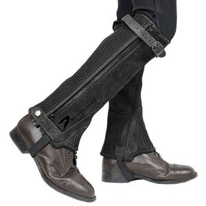 Demi-chaps en cuir véritable complet en cuir de vache souple chaps d'équitation équipement de protection du corps pour unisexe vente en gros - Product Image 4