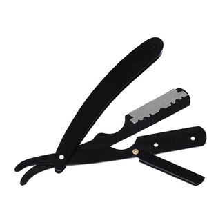 Venta al por mayor de suministros de peluquero, cuchilla de afeitar profesional de corte recto para salón de peluquería, maquinilla de afeitar para peluquero, 10 Uds. - Product Image 1