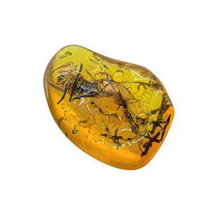 แมลงอำพันสังเคราะห์45X34มม. ไม่สม่ำเสมอกับหินเจาะอัญมณีหลวม79.95กะรัต - Product Image 4