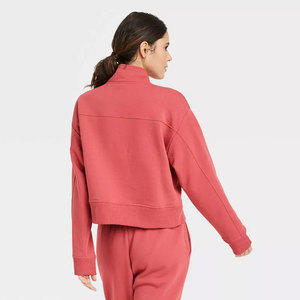 Sweat-shirt zippé en molleton tricoté toute la journée pour femme pour l'hiver - Product Image 2