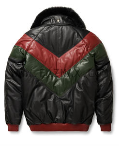 Blouson en cuir matelassé par Bomber, style Bomber, sur mesure, offre spéciale - Product Image 4