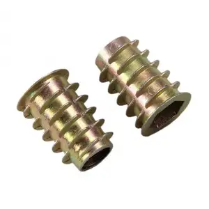 2022 popular product brass Screw In Threaded Inserts with Cutting Flutes M1.2 M1.4 M2 M3 M4 M5 M6 At Reliable Price