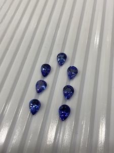 ลูกแพร์สีฟ้าแทนซาไนต์อัญมณีธรรมชาติตัดพลอยแทนซาไนต์สอบเทียบ - Product Image 5