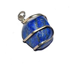 Supplier of Lapis Lazuli Tumbled Wrap Pendants : Lapis Lazuli Tumbled Wrap Pendants For Sale - Product Image 1