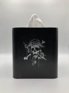 Boîte à mouchoirs en étain galvanisée à la main forme carrée couleur noire porte-serviettes élégant idéal pour les hôtels et les restaurants vaisselle - Product Image 5