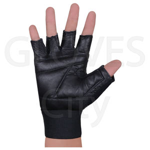 Gants d'entraînement de gym professionnels unisexes à demi-doigts Gants de levage en cuir épais Design respirant pour GANTS City - Product Image 4
