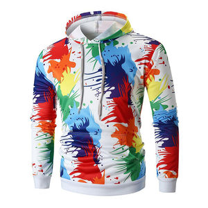 Sudaderas con capucha y sudaderas de hombre de alta exigencia Custom Splash Printed All Over Pullover Streetwear Boxy Hoodies a precios muy baratos - Product Image 1